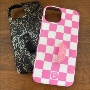 Black/Gold Floral & Pink/White Checkered Loopy Cases iPhone 11